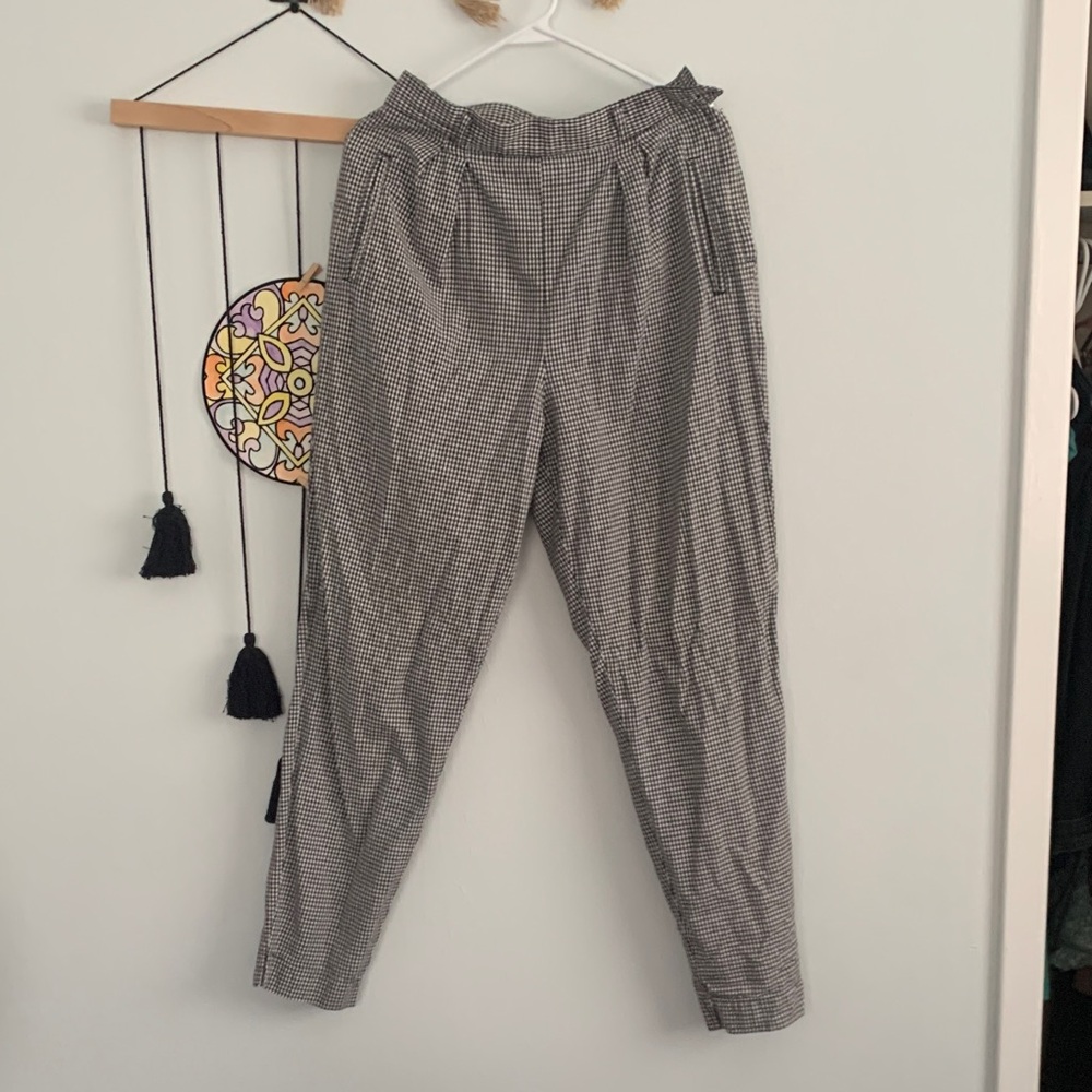 The Limited Black and White Checkered Pants